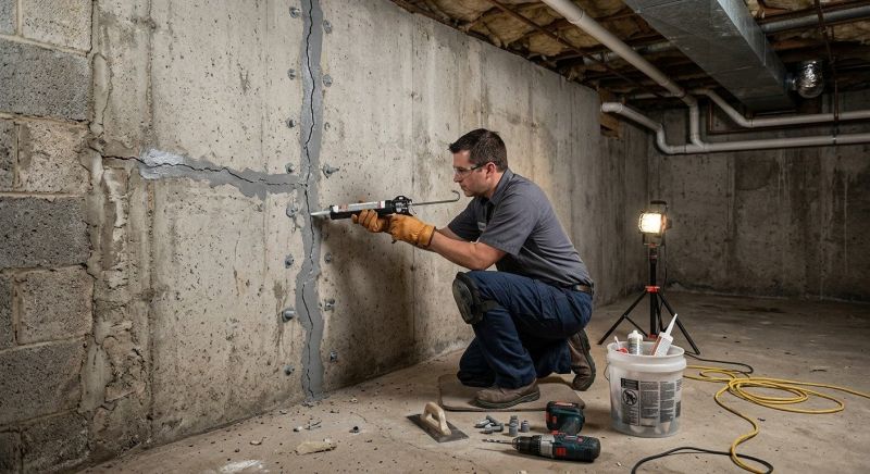 Basement Crack Repair in Kitsap County, WA