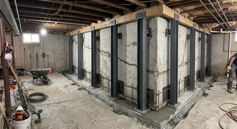 Basement Stabilization in Kitsap County, WA