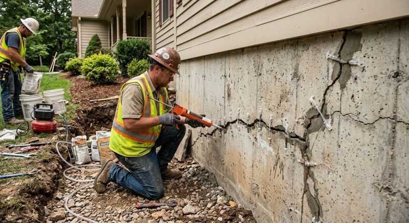 Cracked Foundation Repair in Poulsbo, WA