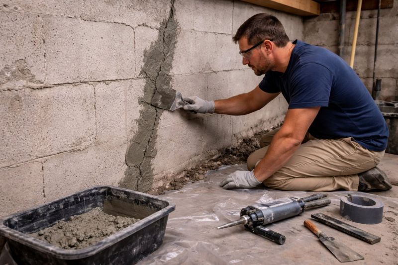 Foundation Crack Repair in Fox Island, WA