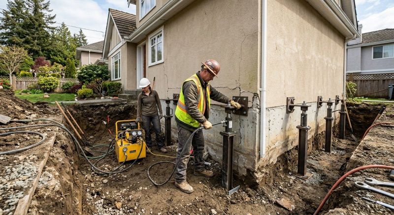 Sinking Foundation Repair in Belfair, WA